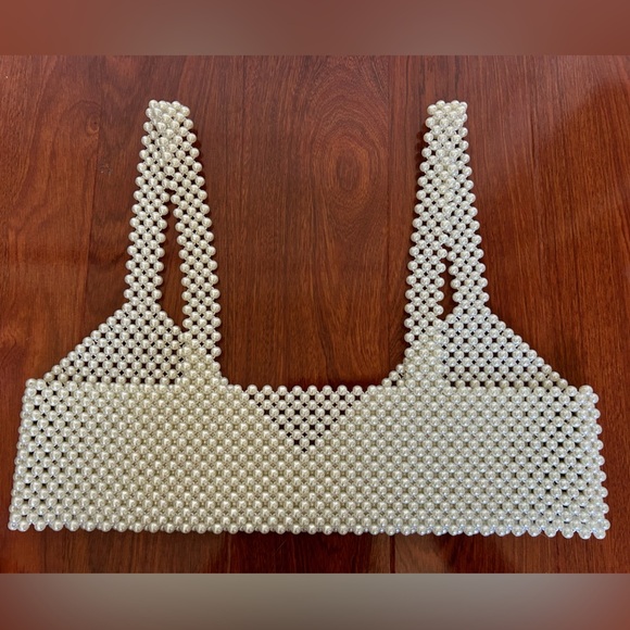 Pearl Beaded Top NWOT - Picture 3 of 7